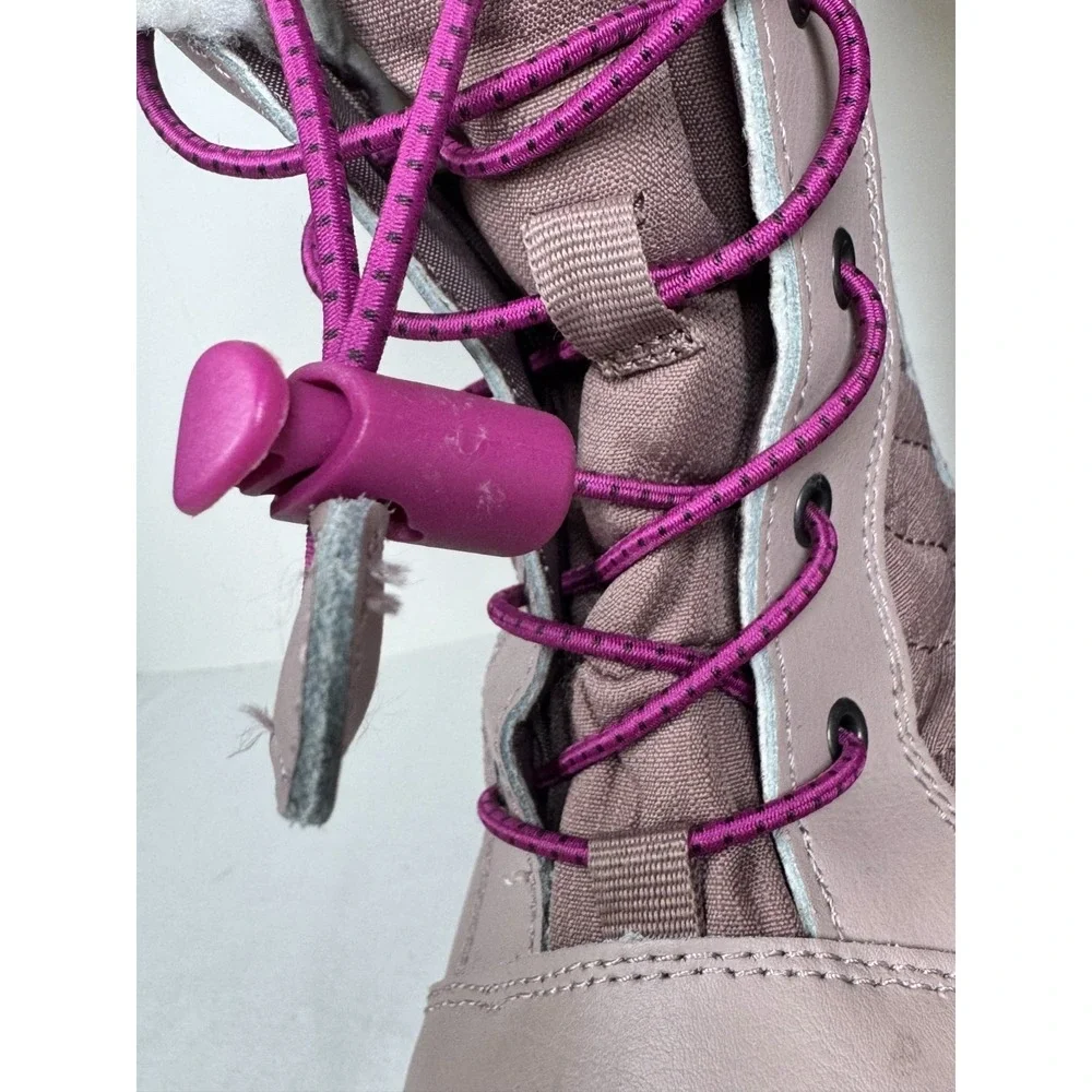 All In Motion Sklylar Girls Snow Boots 4 Pink Blush Leather‎ Thermolite Winter